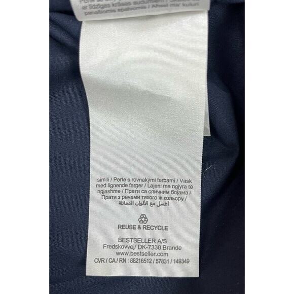 Selected Homme Slim Cuban Collar Shirt Sky Captain Blue Short Sleeve Size 18 / M - Picture 7 of 7